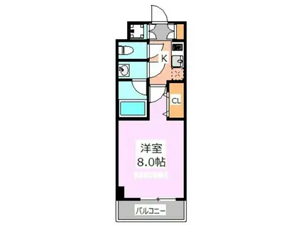 リヴシティ王子弐番館(1K/6階)の間取り写真