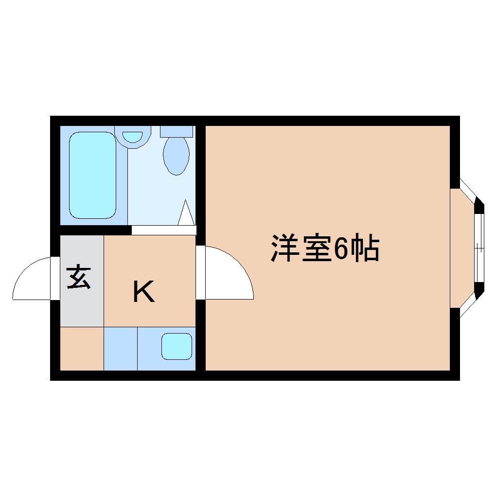 ハイタウンA棟(1K/3階)の間取り写真