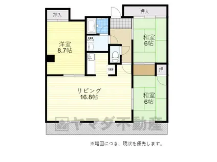 エミネンス辻本Ⅱ(3LDK/2階)の間取り写真