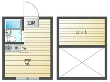 ライフピアポラリス(ワンルーム/2階)の間取り写真