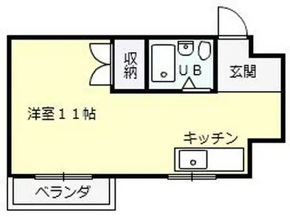 レジデンス津田(ワンルーム/3階)の間取り写真