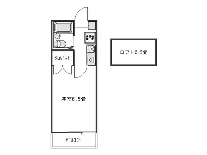 ジュネスマルトミ(1K/2階)の間取り写真