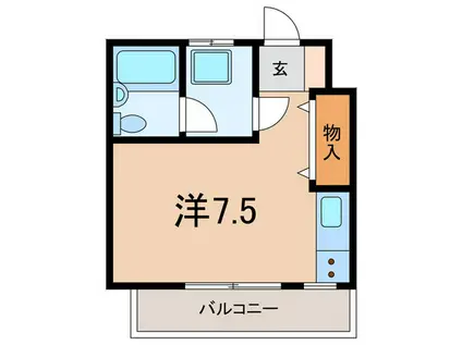 サニ-コート梅ケ谷(ワンルーム/1階)の間取り写真