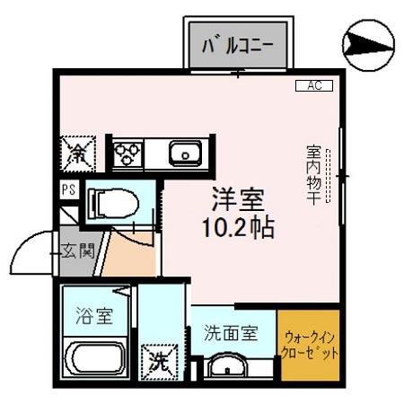 サンライム(ワンルーム/2階)の間取り写真