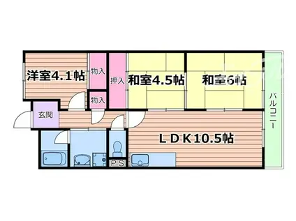 メゾン・トゥルース(3LDK/3階)の間取り写真