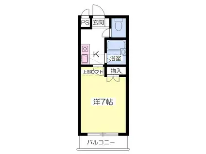 パルフェ相澤(1K/1階)の間取り写真