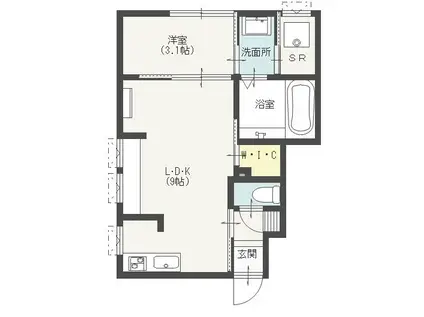 THE SUITE ONE RESIDENCE(1LDK/1階)の間取り写真