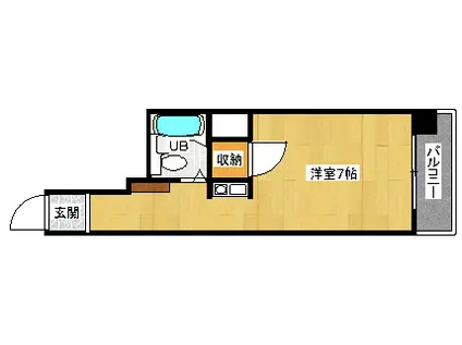 KDコーポ2(ワンルーム/4階)の間取り写真