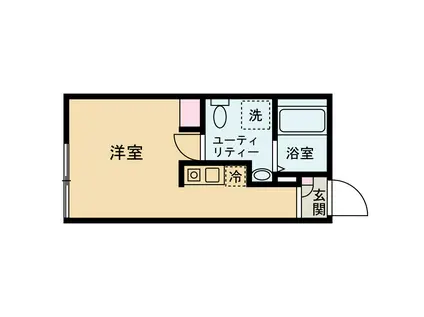 アスフォート青戸(ワンルーム/1階)の間取り写真