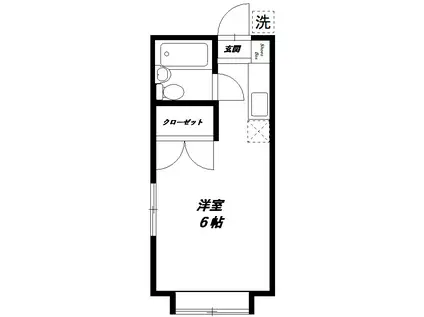 メゾンTOW(1K/2階)の間取り写真