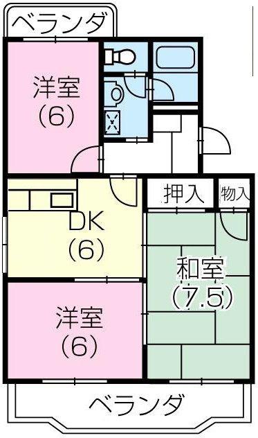 アドラシオン(3DK/3階)の間取り写真
