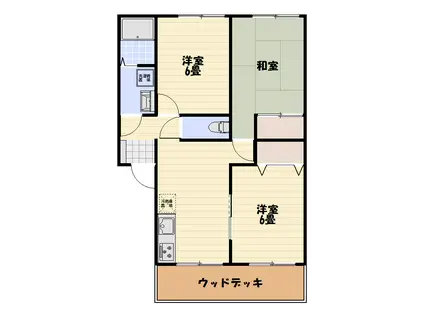 サンガーデン園(3DK/1階)の間取り写真