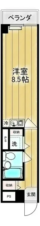 タートルシティ亀有 3階階 間取り