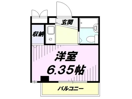 ラルーナ(1K/3階)の間取り写真