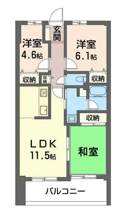 エクセル中野 2階階 間取り