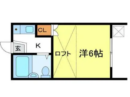 メゾン・ド・KY西飾磨(1K/2階)の間取り写真