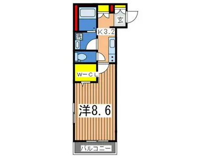 メゾンFUJI(1K/1階)の間取り写真