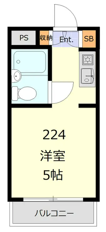 ユースフル祐天寺No.2 2階階 間取り