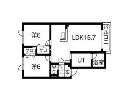 プルミエコート(2LDK/2階)の間取り写真