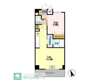 グレースVII(1LDK/3階)の間取り写真