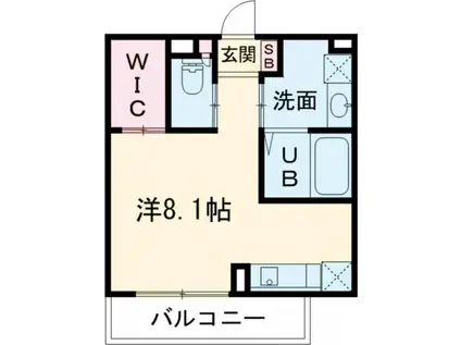 Pスマイルカーサバラ公園(ワンルーム/3階)の間取り写真