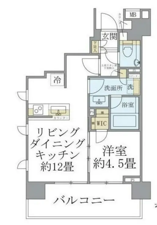 ウェリス六本木 11階階 間取り