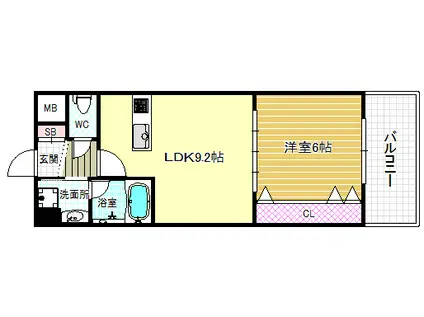 ノースVILLAGE壱番館(1LDK/3階)の間取り写真