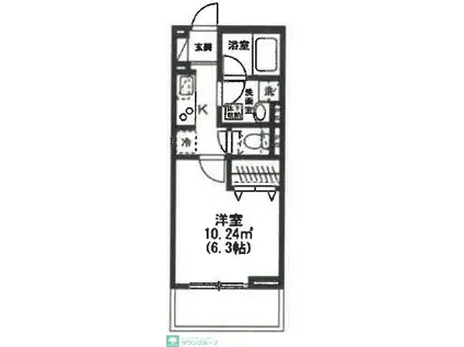 エスペランサ(1K/3階)の間取り写真