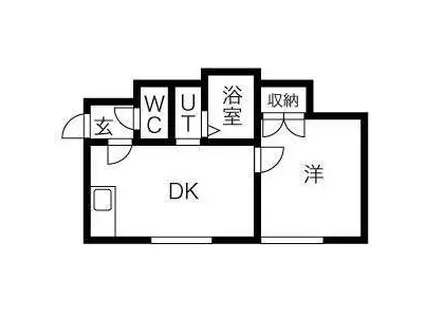 アーバン稲穂(1LDK/3階)の間取り写真