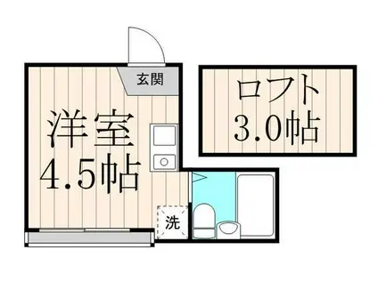 シャンテ堀切菖蒲園(ワンルーム/3階)の間取り写真