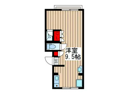 メゾン・ド・テラス(ワンルーム/2階)の間取り写真