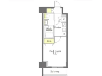 DIMUS勝どき(1K/1階)の間取り写真