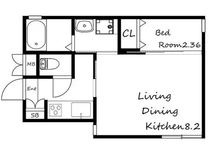 ブロンテ相生(1LDK/3階)の間取り写真