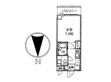 ミリアビタNO3(1K/10階)の間取り写真