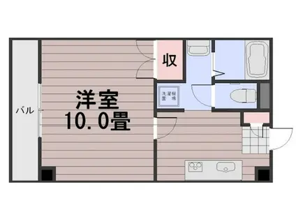 エレガンス京町(1K/6階)の間取り写真