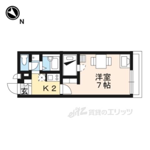 レオパレスRACOND7能登川(1K/1階)の間取り写真