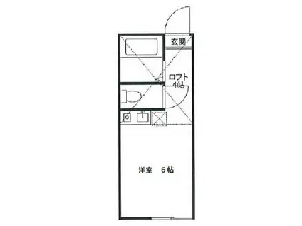 ユナイト横浜ミラネーゼの瞳(ワンルーム/2階)の間取り写真