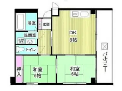 ファミーユ森下(2DK/5階)の間取り写真
