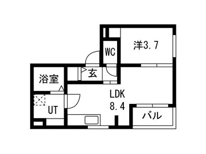 NAGOYA THE BASE(1LDK/2階)の間取り写真