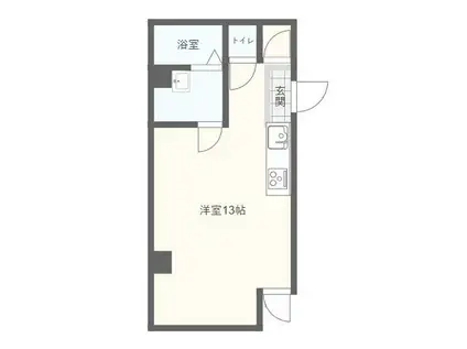 プチリヴェール昭和町(ワンルーム/4階)の間取り写真