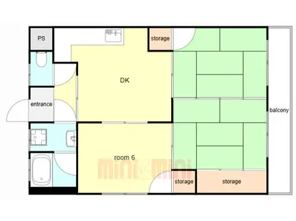 ハイム下村(3DK/2階)の間取り写真