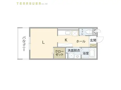 G-STAGE上宗方(1K/2階)の間取り写真