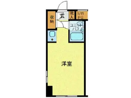 ハローレジデンス西葛西(ワンルーム/4階)の間取り写真