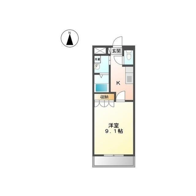 ライフシティ・ネオ(1K/1階)の間取り写真
