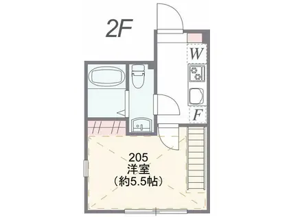 アザーレ・ソーニョ日吉(1K/2階)の間取り写真