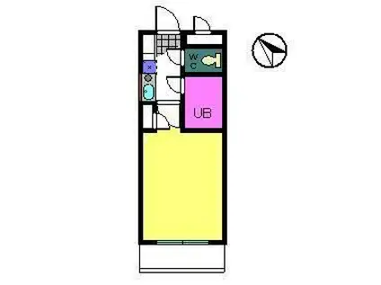 シャルマンフジ堺東壱番館(ワンルーム/2階)の間取り写真