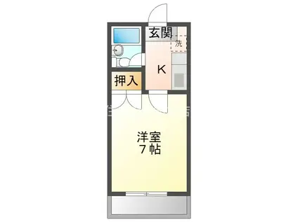 コーポ東海(1K/2階)の間取り写真