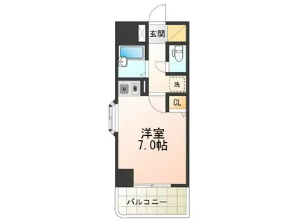 プランドールマサキ(ワンルーム/3階)の間取り写真