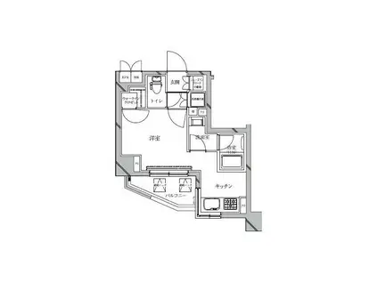IL FIORE 都立大学(ワンルーム/5階)の間取り写真