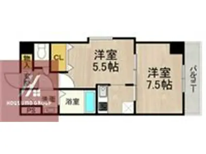 センターポイント吉志部(1DK/4階)の間取り写真